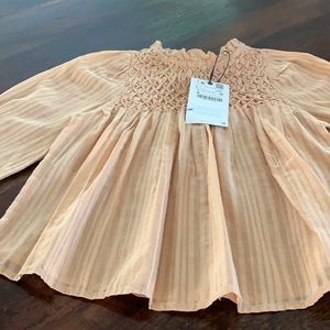 Zara brand new cream peasant blouse